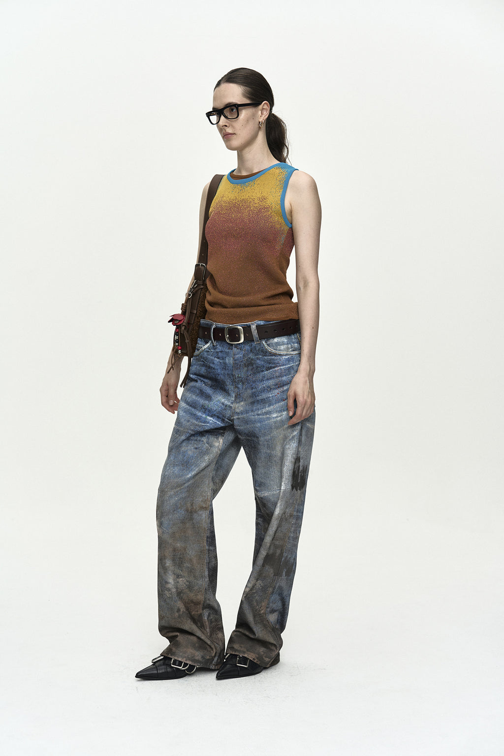 Andersson Bell Unisex Festival Mud Printed Jeans