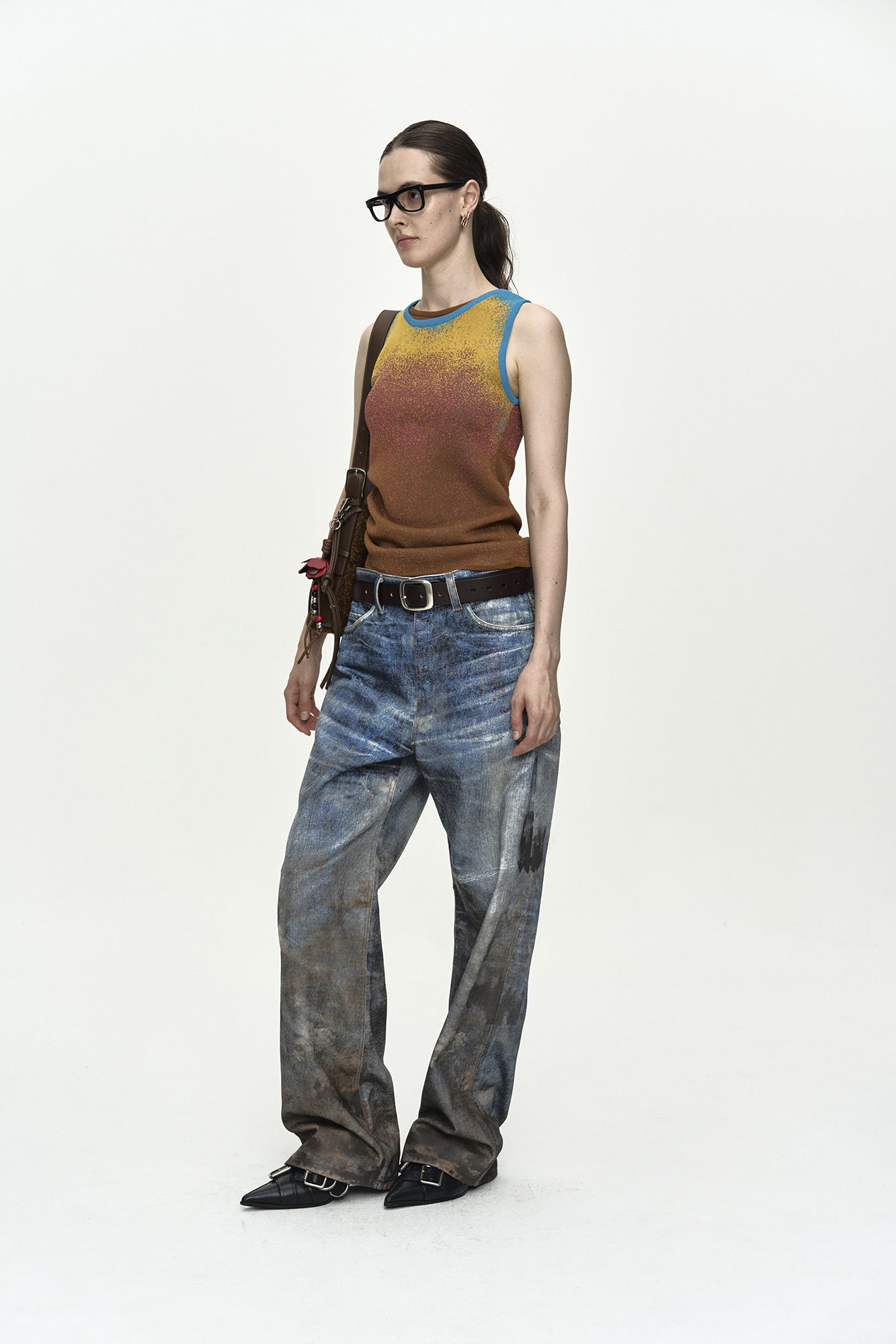 Andersson Bell Unisex Festival Mud Printed Jeans