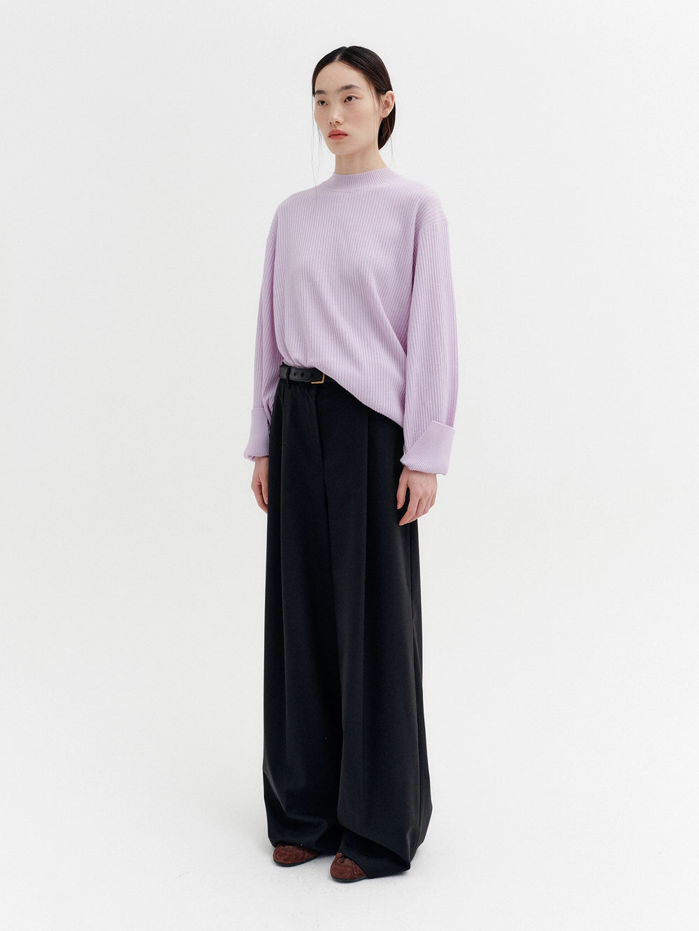 EENK Rib Knitwear Pullover - Lavender