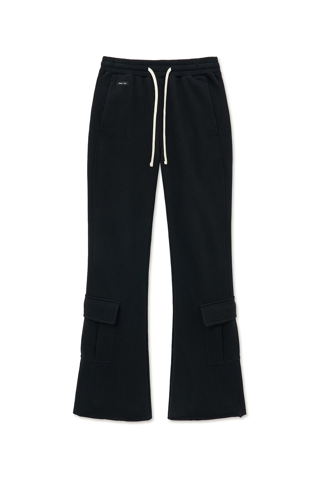 Matinkim Boots Cut Slim Cargo Sweatpants IN Black