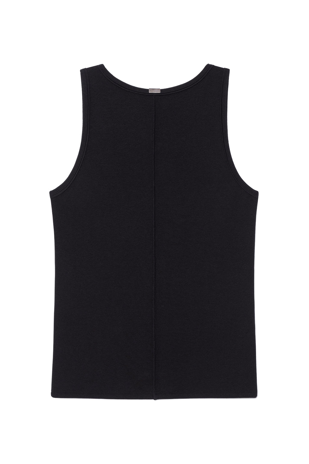 [matinkim] SMALL LOGO PINTUCK SLEEVELESS TOP FOR MEN IN BLACK