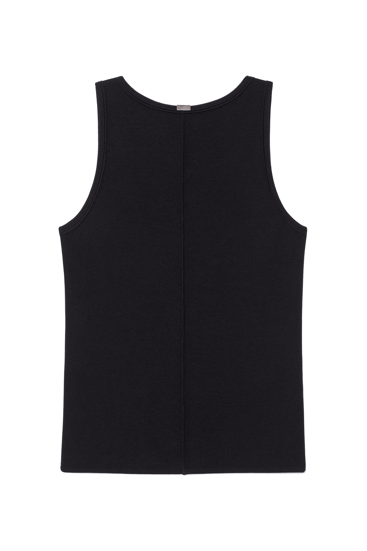 [matinkim] SMALL LOGO PINTUCK SLEEVELESS TOP FOR MEN IN BLACK