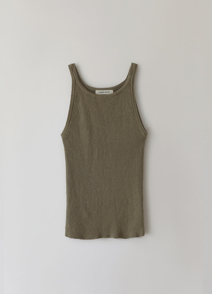 Nothing Written Knit sleeveless (Khaki)
