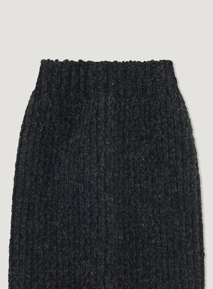 Mango Maniplease Wool Leg Warmer Charcoal