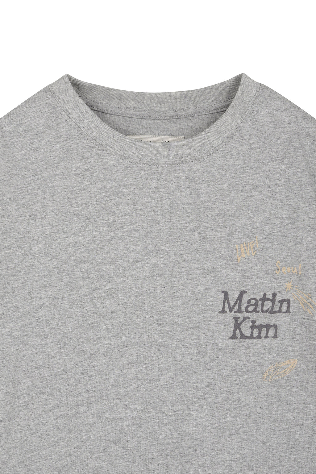 [matinkim] ANIMAL GRAFFITI GRAPHIC OVERSIZE TOP IN GREY