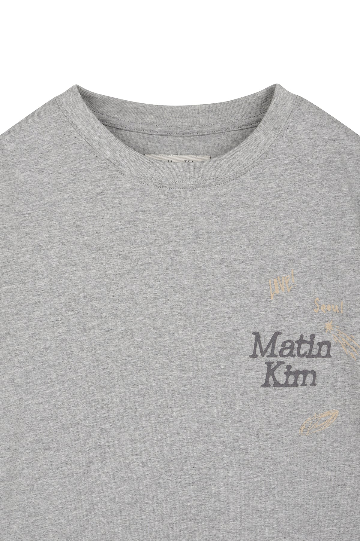 [matinkim] ANIMAL GRAFFITI GRAPHIC OVERSIZE TOP IN GREY