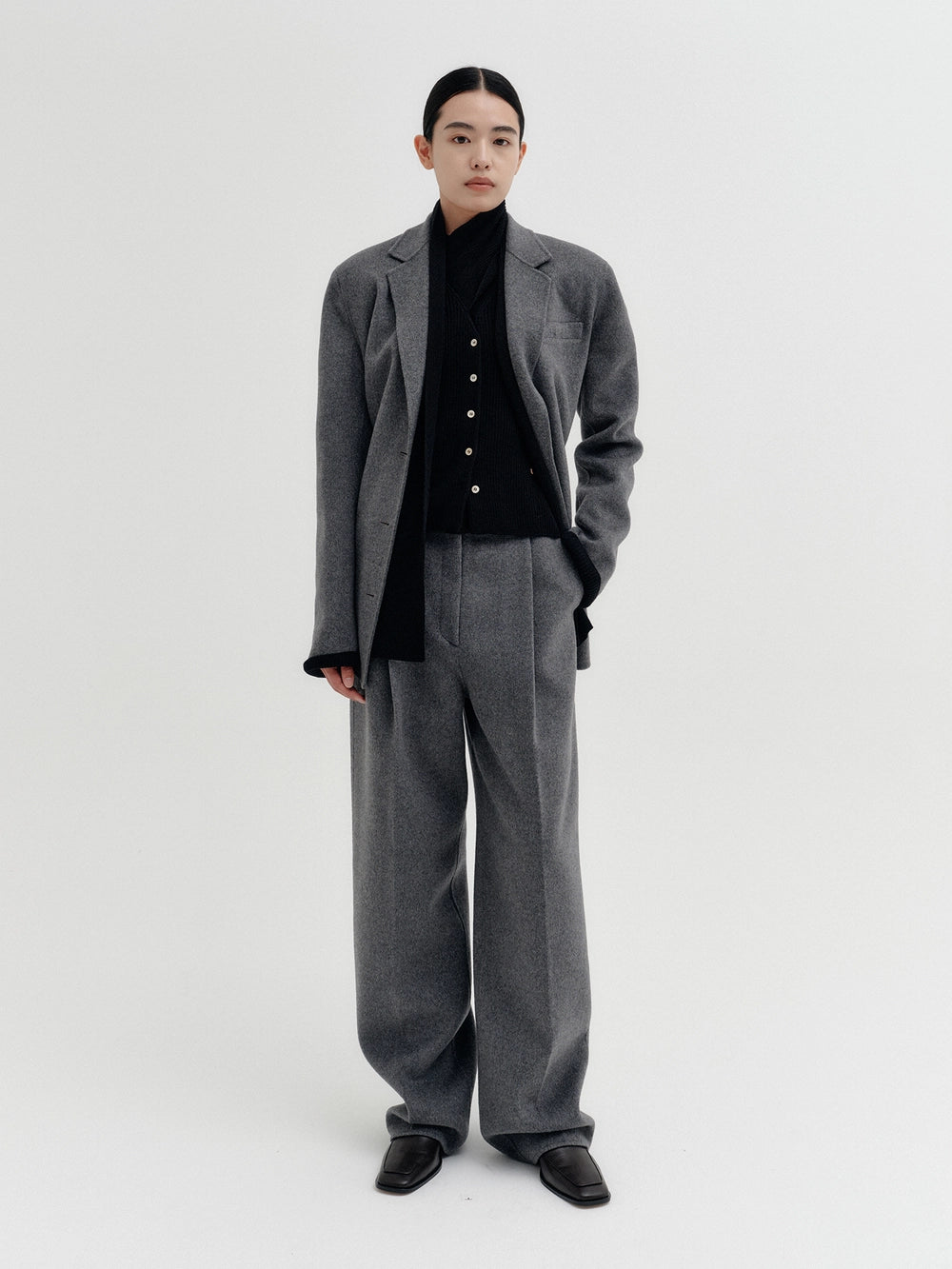 EENK Pinch Front Pants - Melange Gray