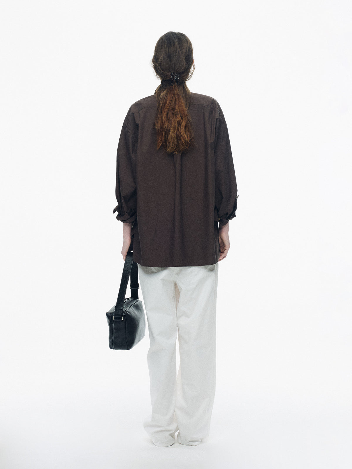 Nothing Written Double pocket cotton shirt (Dark brown)