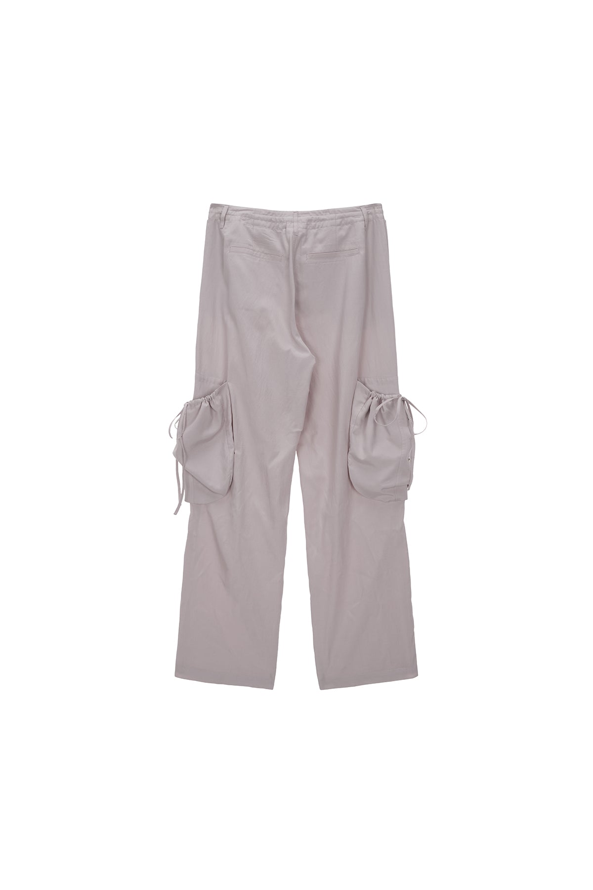 Matinkim String Point Big Pocket Cargo Pants IN Light Pink