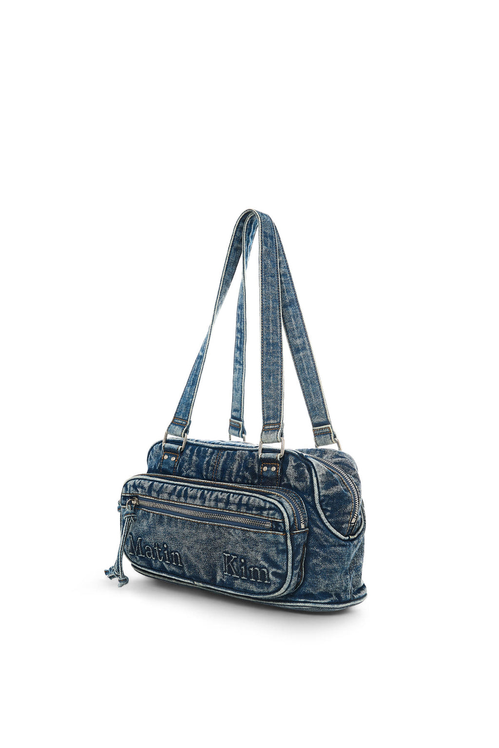 Matinkim Matin Dust Denim One Pocket Shoulder Bag IN Blue