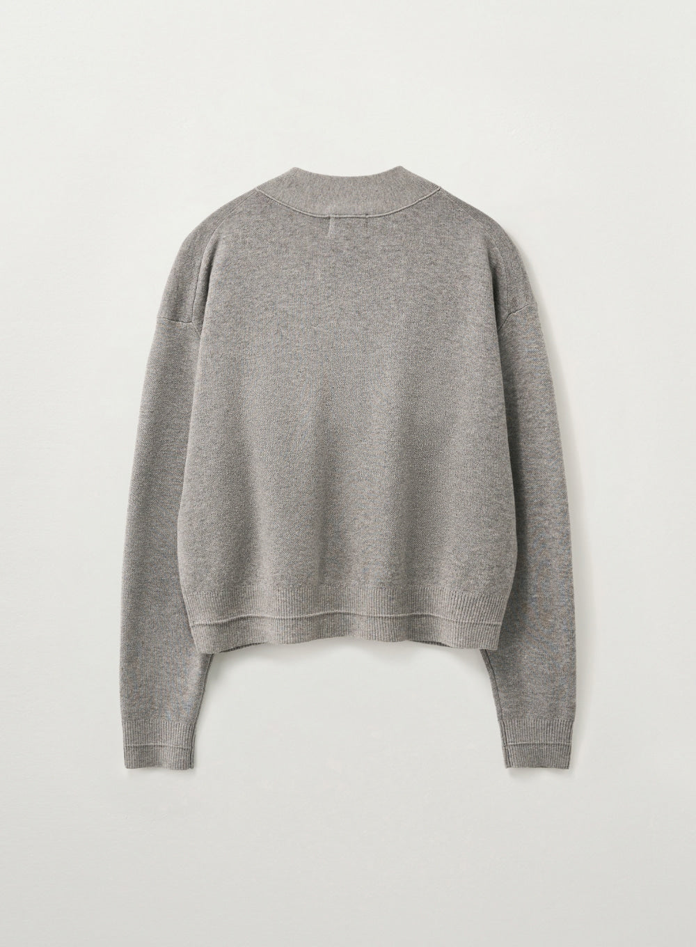 [satur] (W) Essential Faro Crop Cardigan - Melange Gray