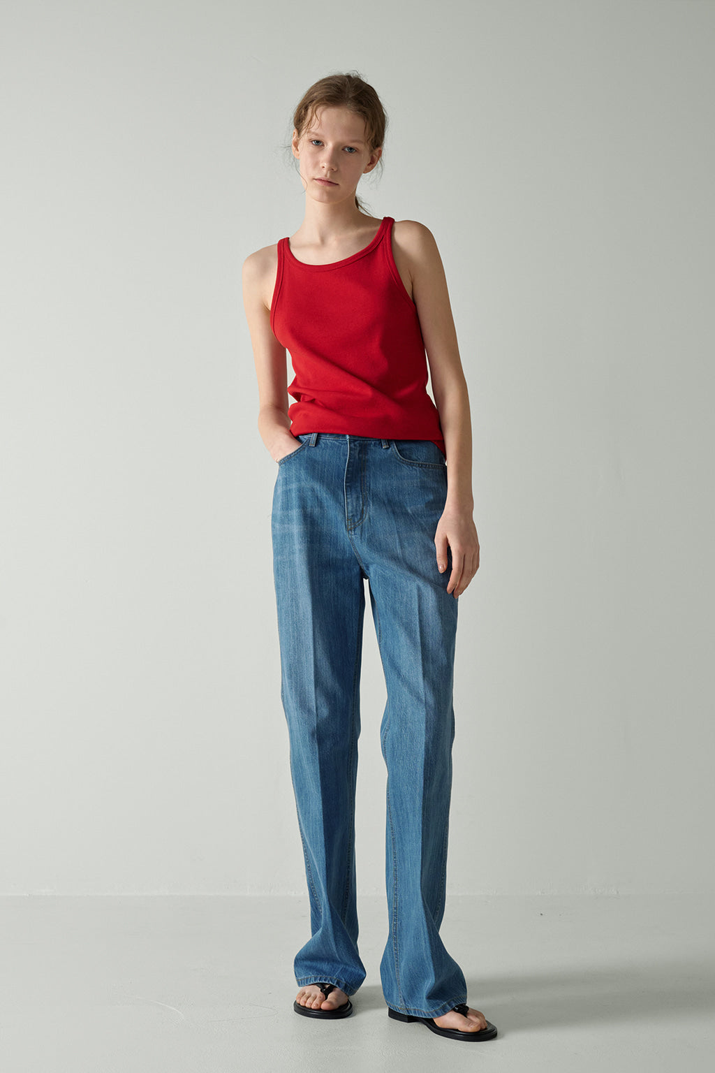 Facade Pattern Bootcut Denim blue indigo