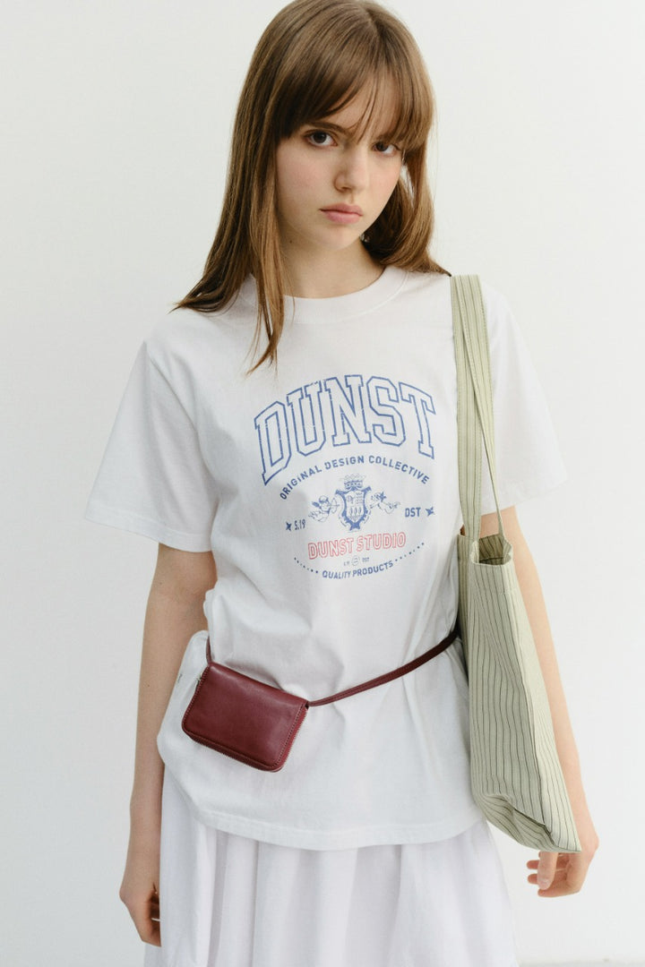 Dunst Unisex Cupid Arch Logo T-Shirt Off White