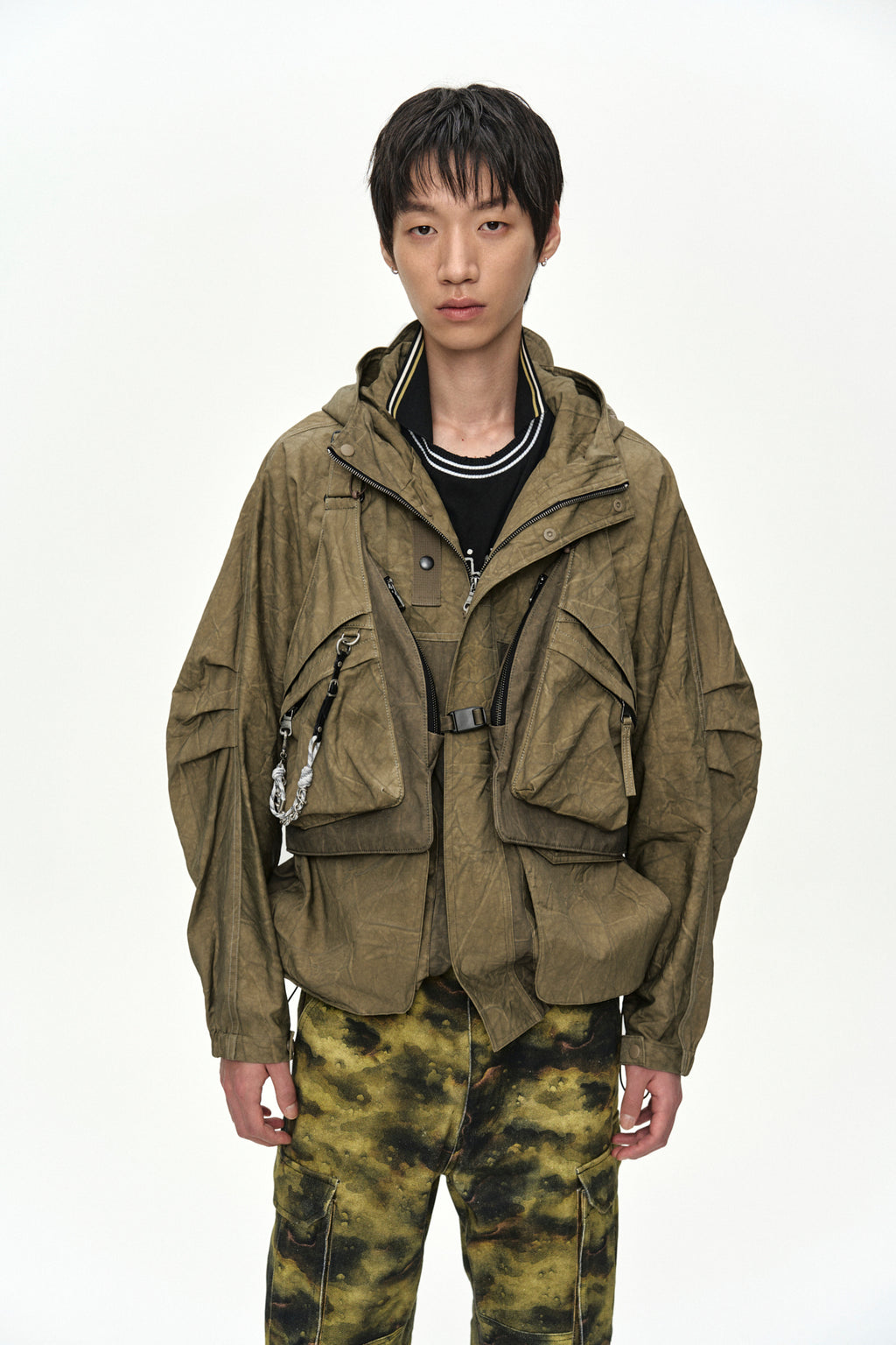 Andersson Bell Tie-Dyed Vest Backpack Khaki)