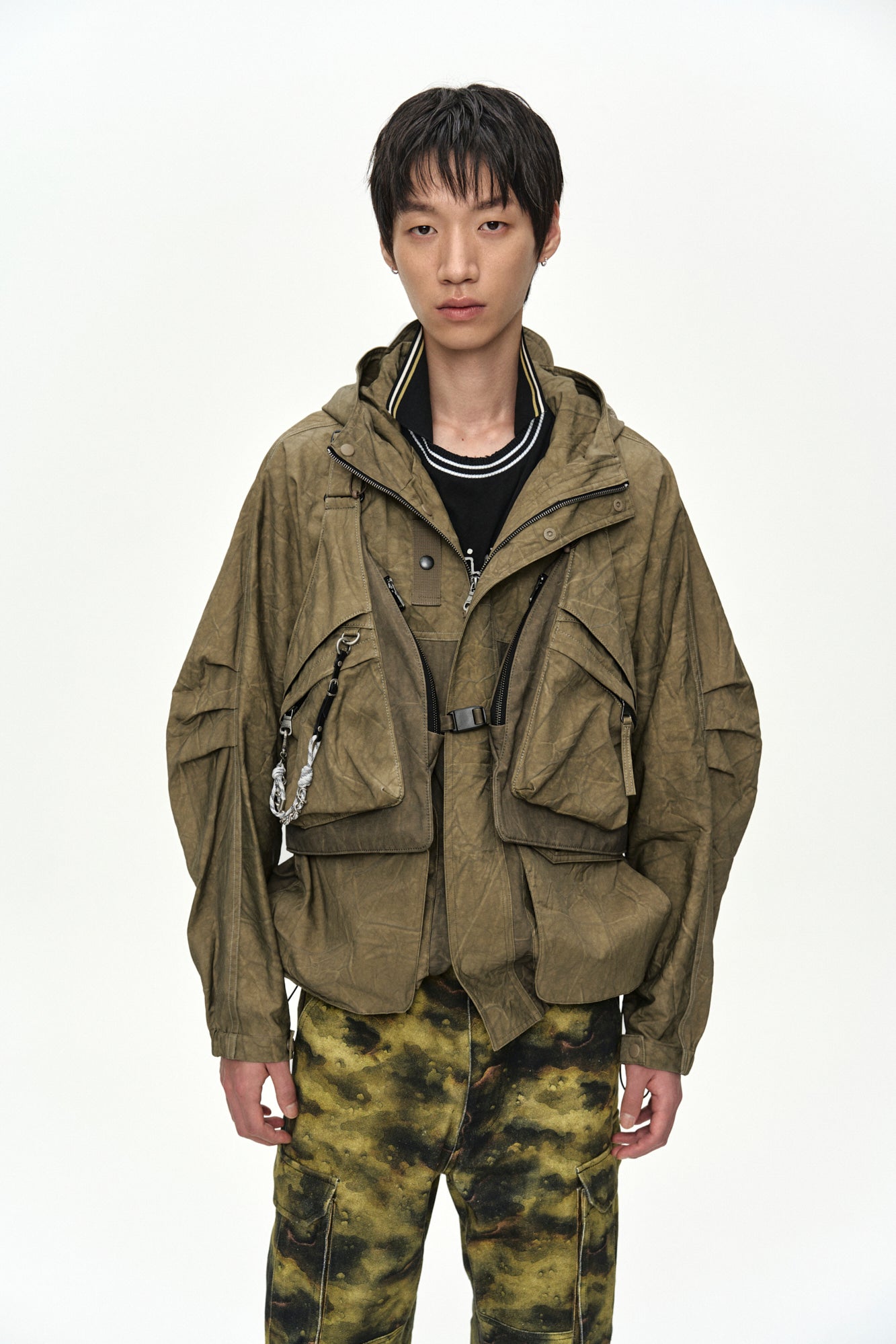 Andersson Bell Tie-Dyed Vest Backpack Khaki)