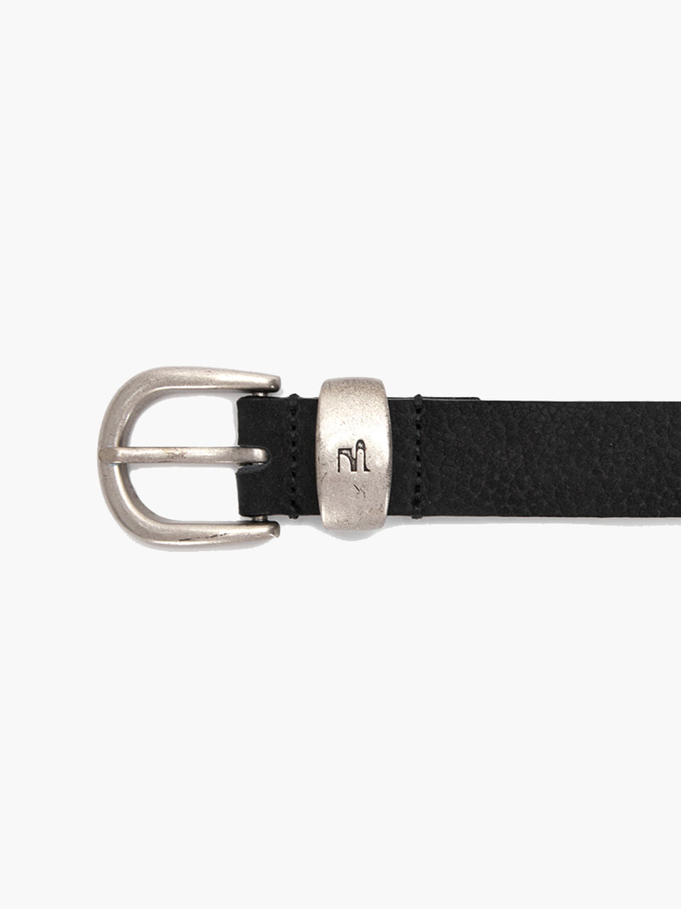 Margesherwood Leather Symbol Belt black nubuck