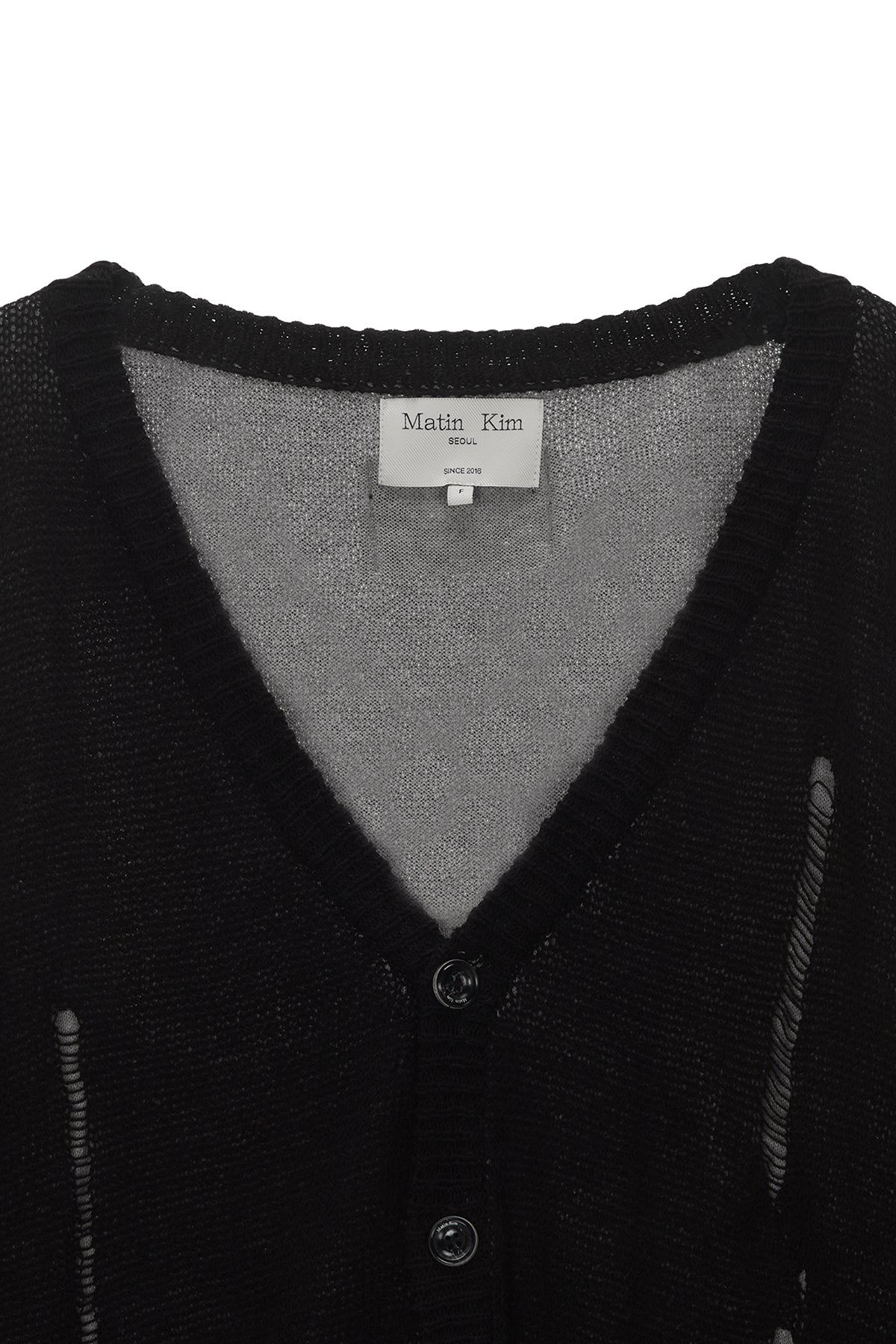 Matinkim Layered Damage Cardigan IN Black