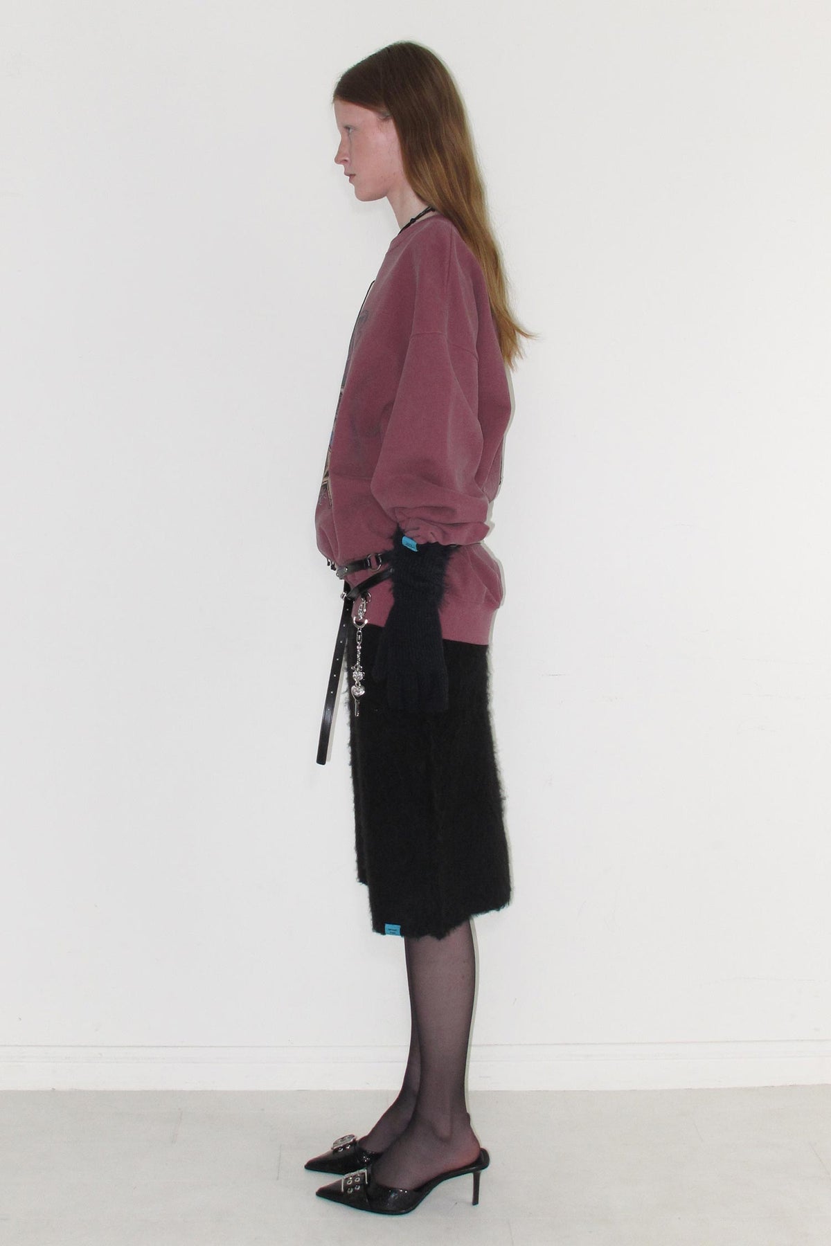 Instantfunk Washed Oversized Sweatshirt - Burgandy