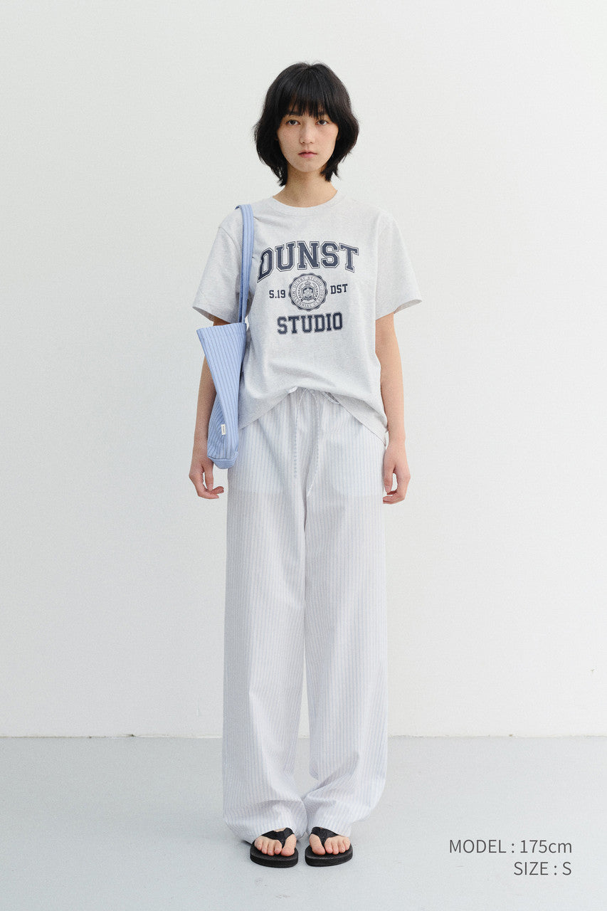 Dunst Unisex Classic Logo T-Shirt Light Melange Grey