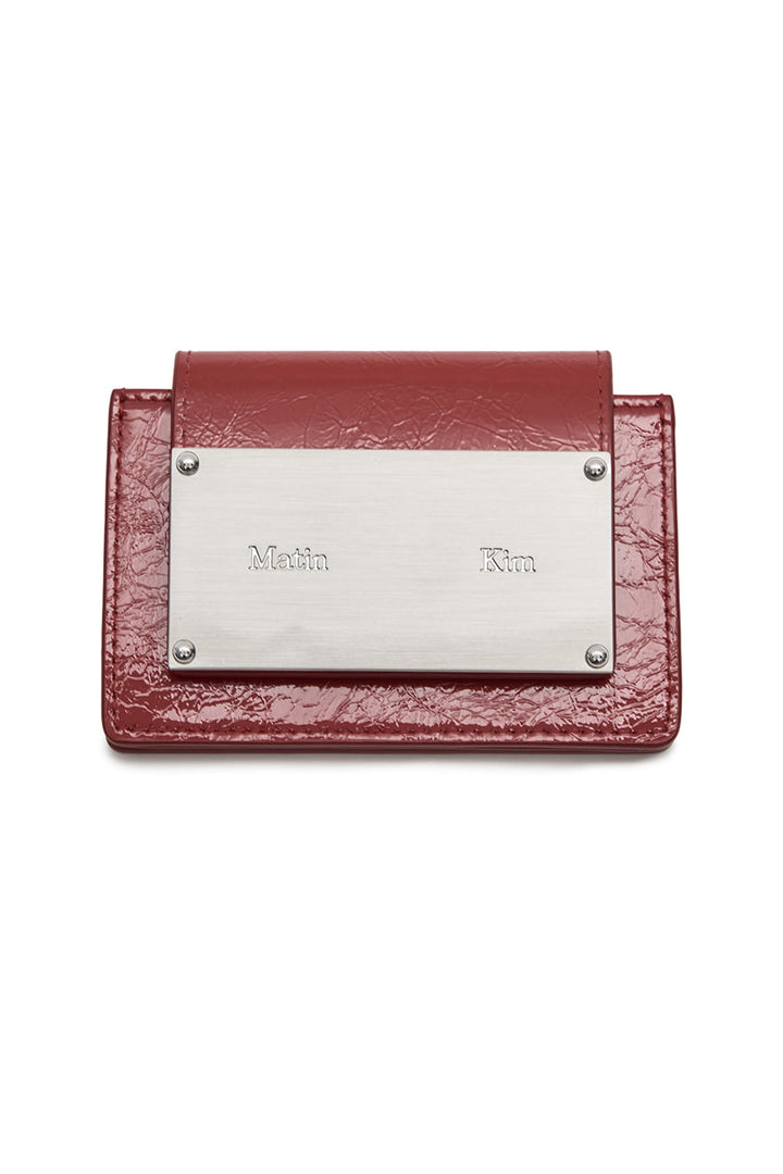 Matinkim Glazed Accordion Wallet IN Red