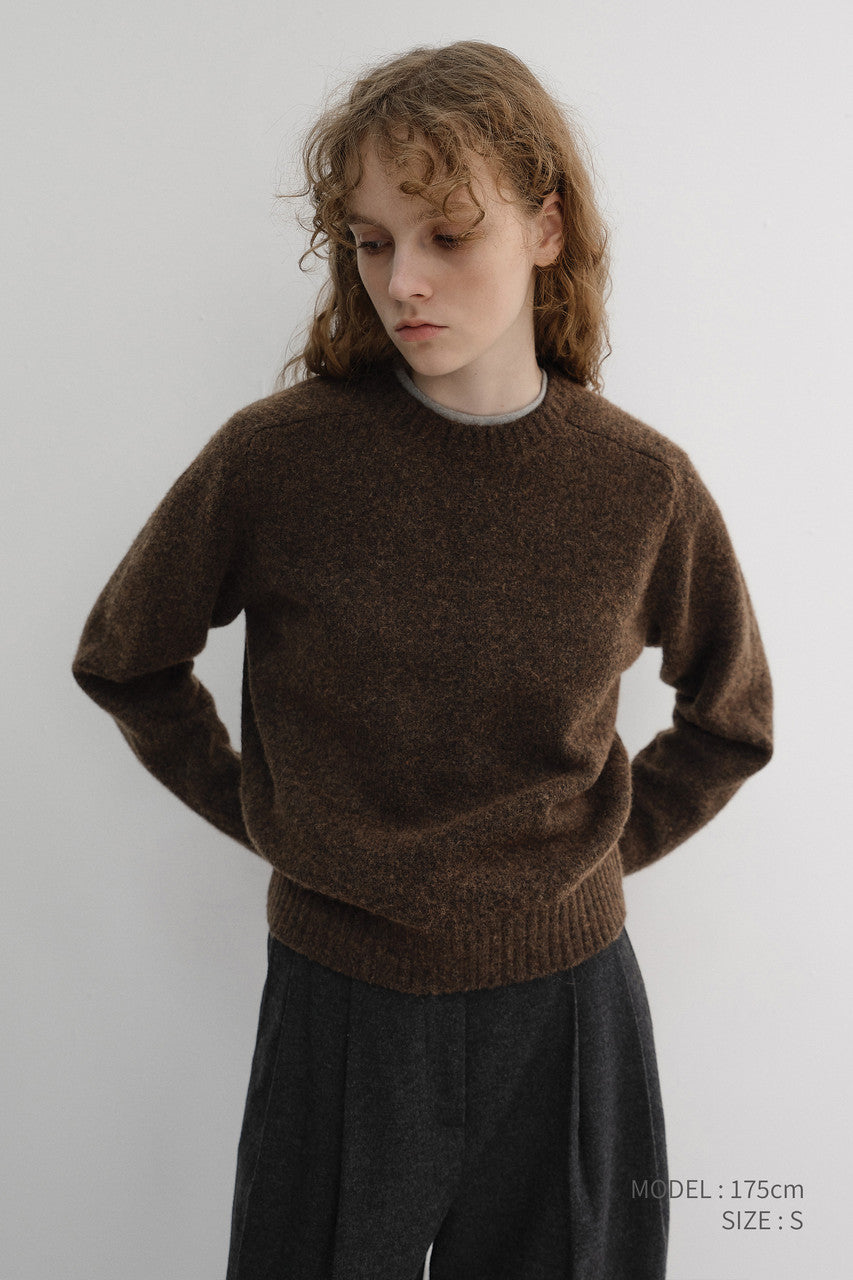 Dunst Unisex Shaggy Dog Sweater Brown