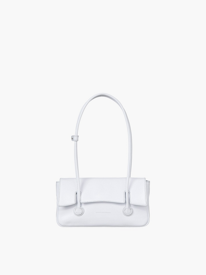 Margesherwood Flap Small white glossy plain