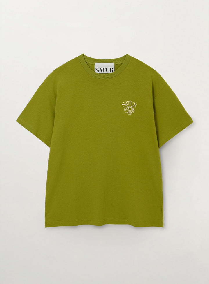 Satur Citron Back Logo T-Shirt - Olive Green