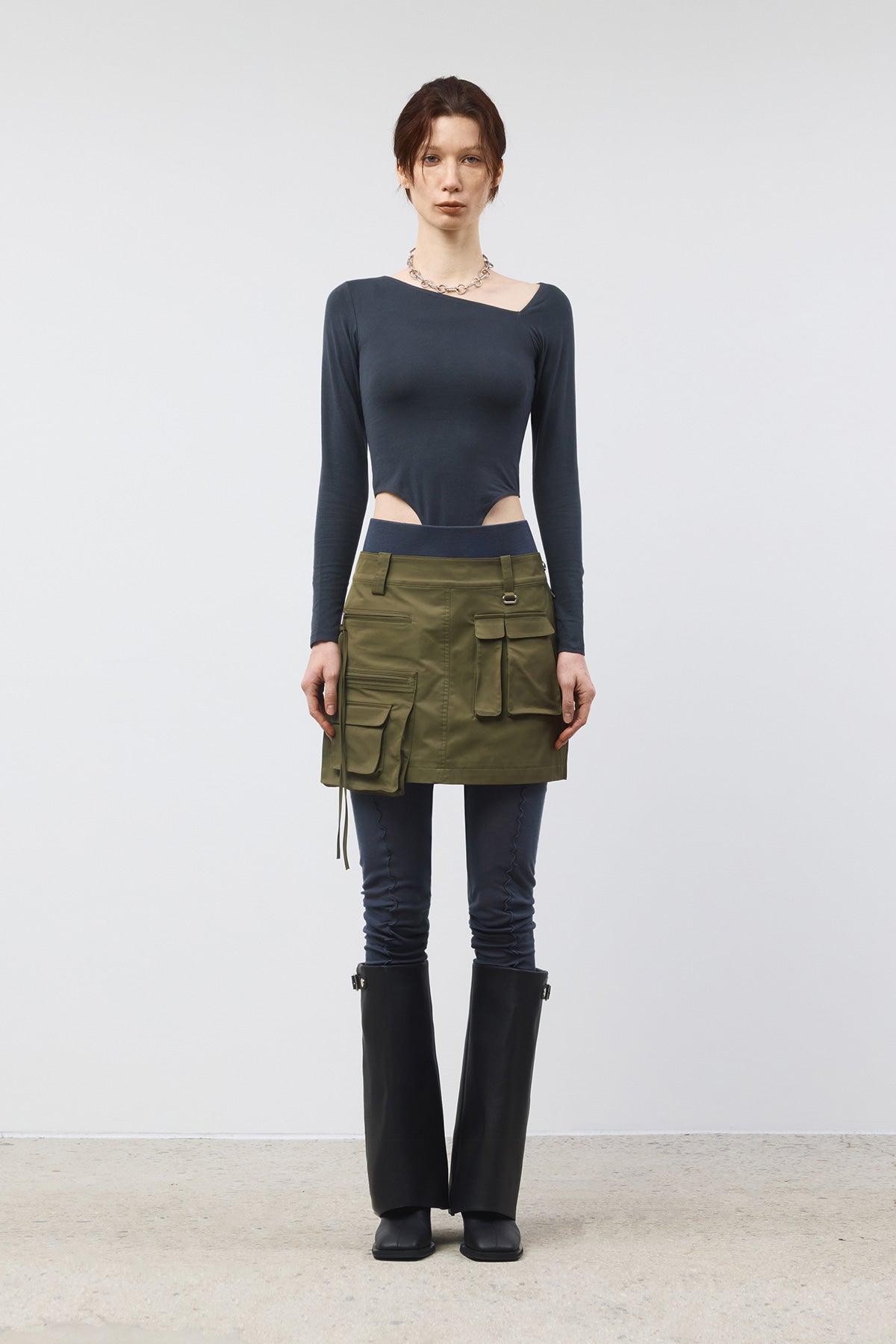 Matinkim Matin Kim Two Way Cargo Mini Skirt IN Khaki