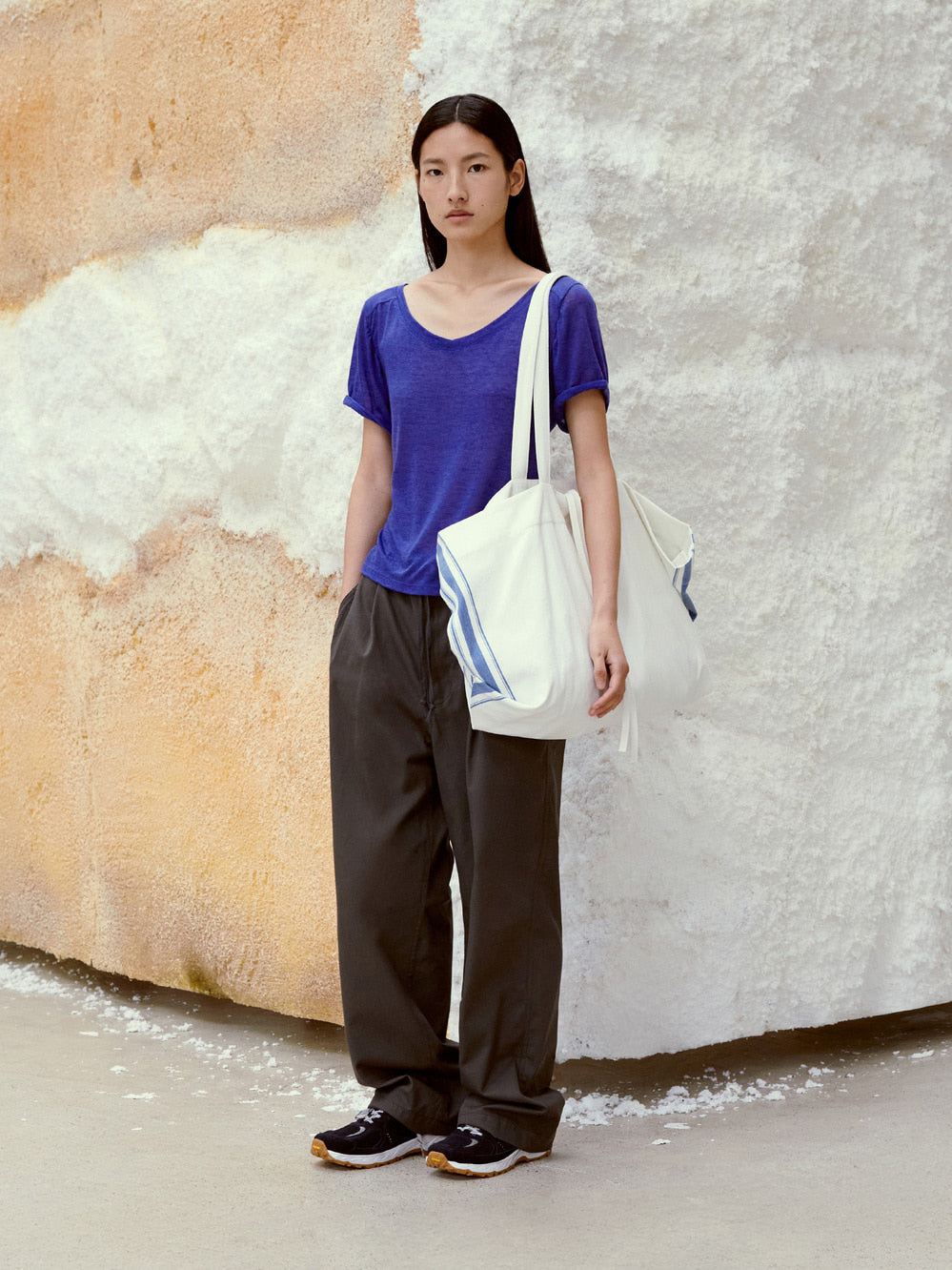 [Low Classic] Drawstring Cotton Pants_Charcoal