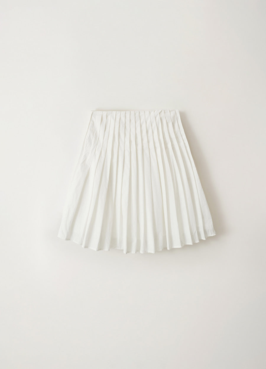 Nothing Written Sai cotton pleated skirt (White)