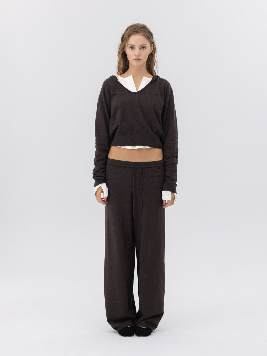 GLOWNY G Hug Knit Pants (Charcoal)