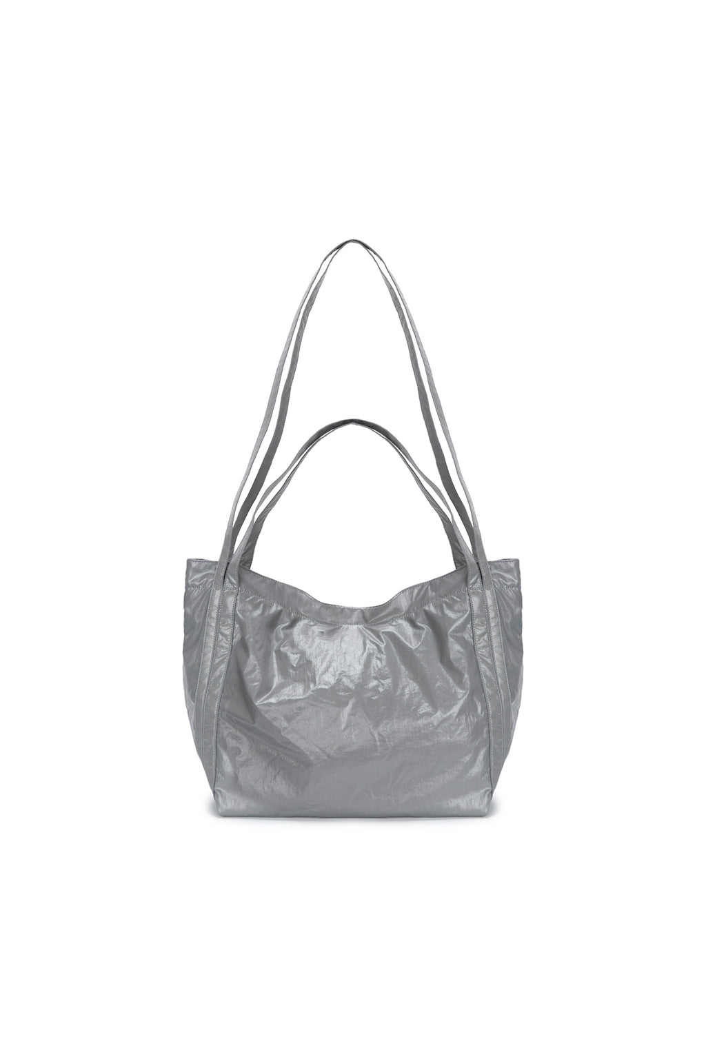 [matinkim] GLOSSY TWO WAY BIG BAG IN GREY