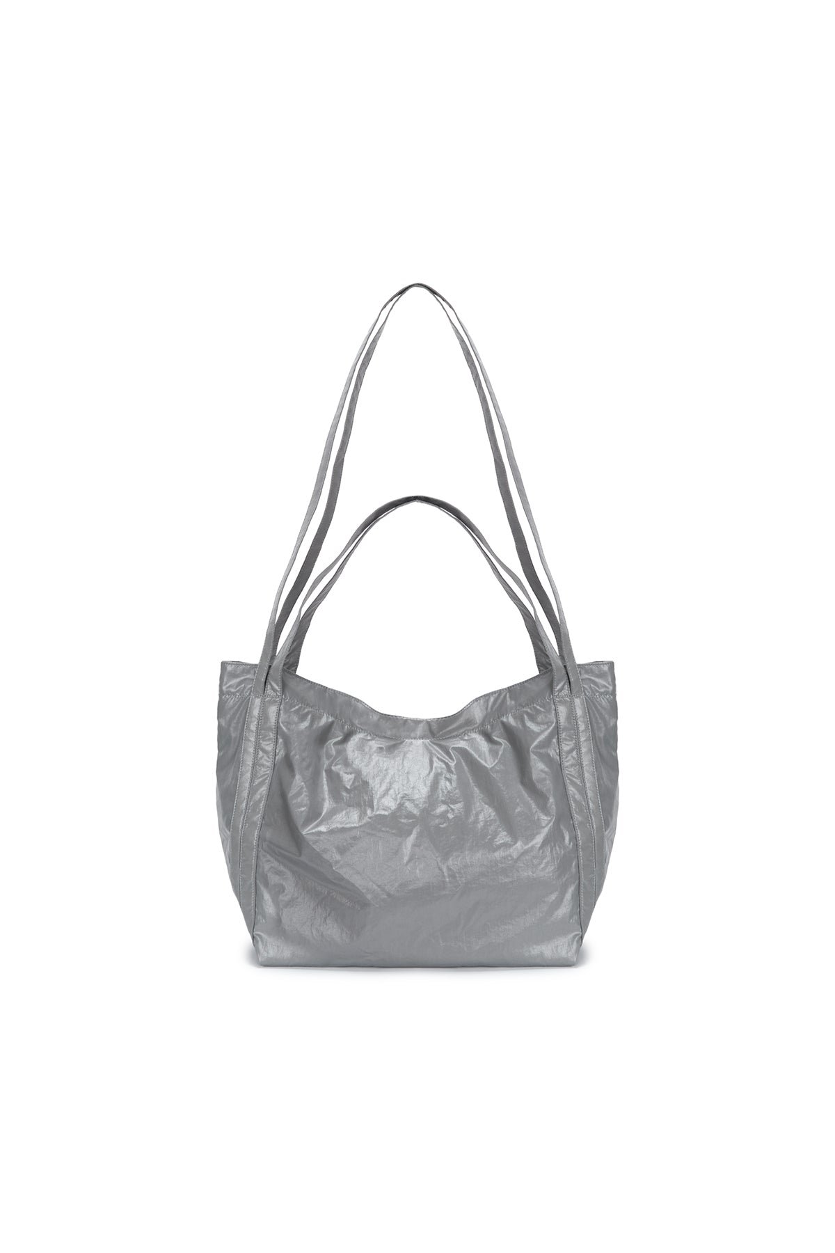 [matinkim] GLOSSY TWO WAY BIG BAG IN GREY