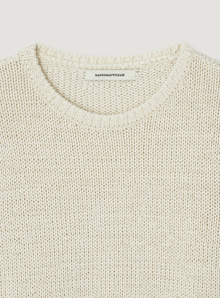 Mango Maniplease Majo Cotton Knit Natural
