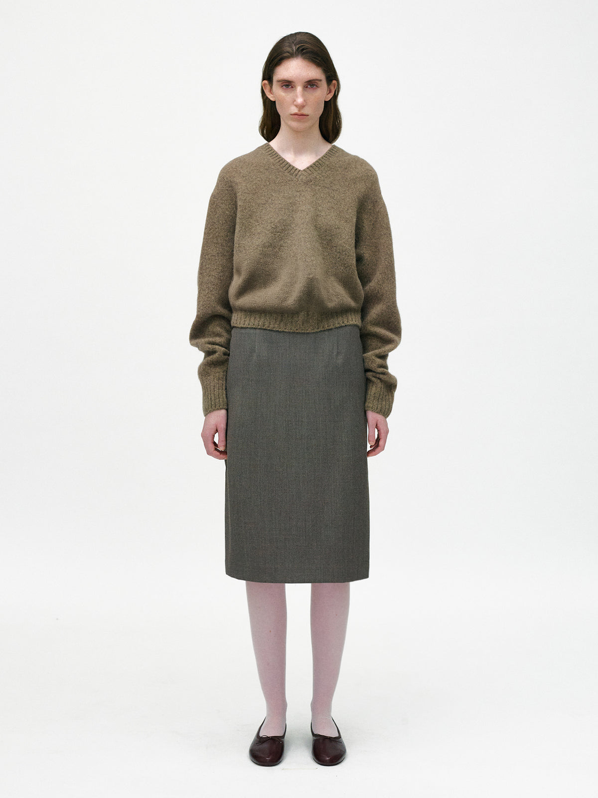 Nothing Written Miro v-neck pullover (Chestnut brown)