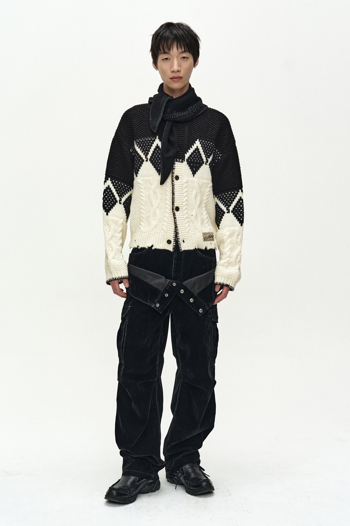 Andersson Bell Argyle Heavy Wool Cardigan