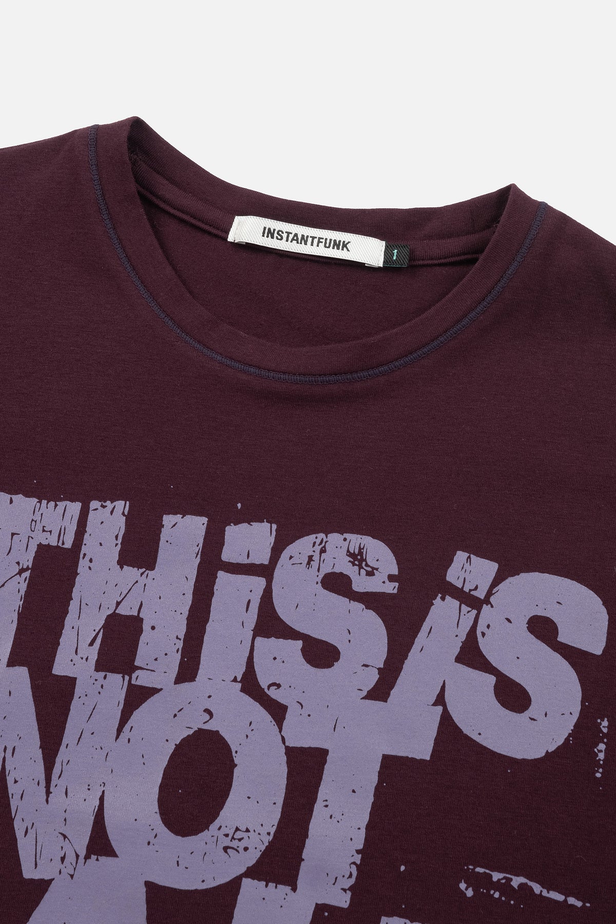 Instantfunk This Is Not AI Tee - Burgandy