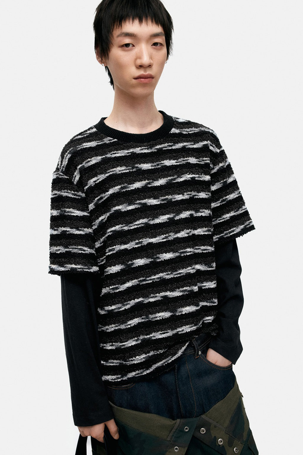 Andersson Bell Unisex Stripe Layered Sweater