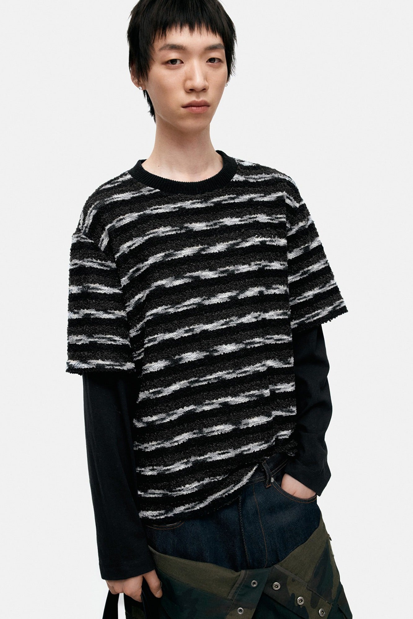 Andersson Bell Unisex Stripe Layered Sweater