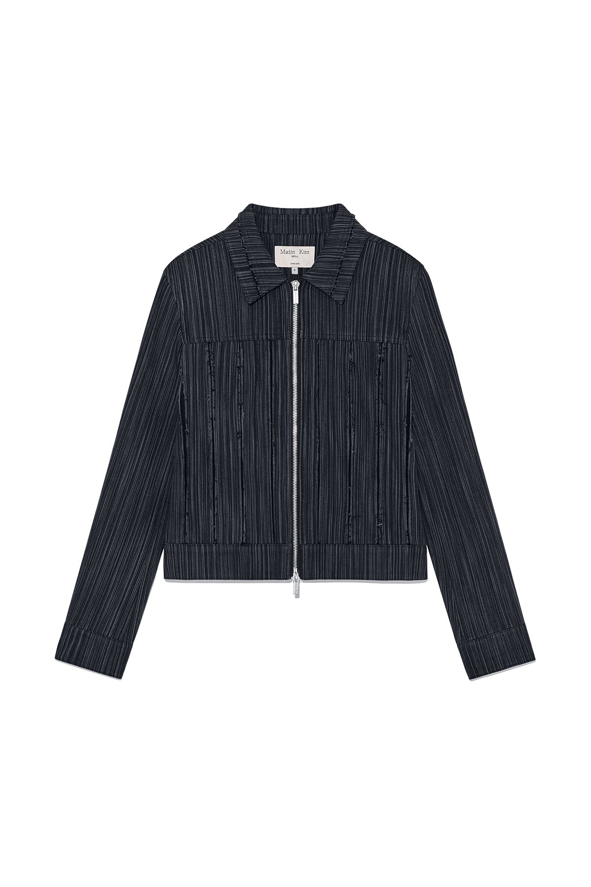 Matinkim Cut Out Slim Zip UP Jumper IN Charcoal