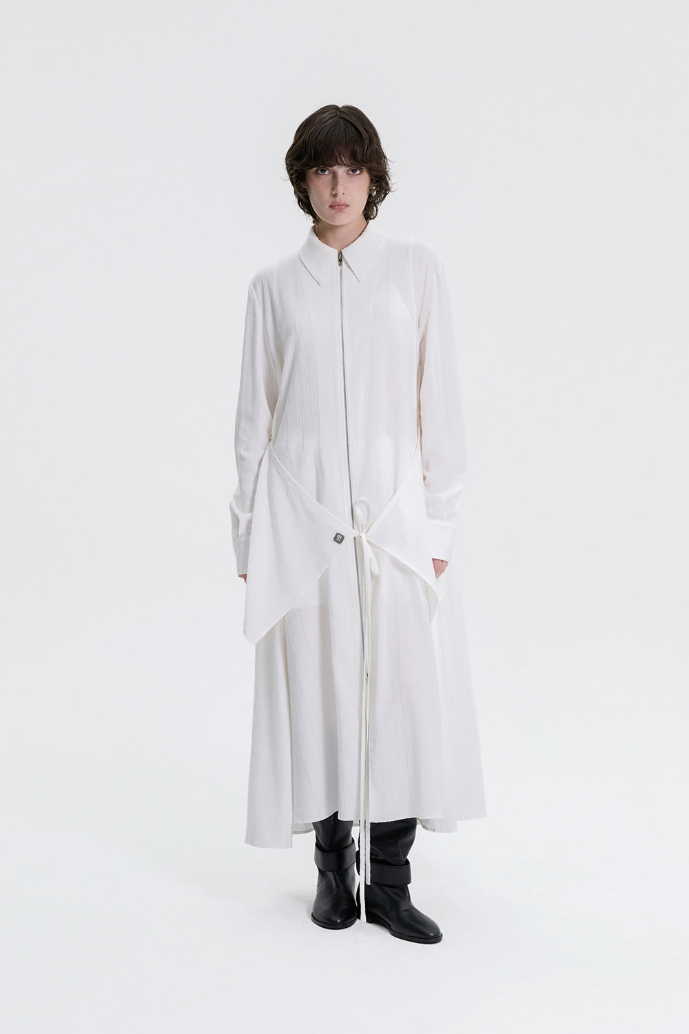 Treemingbird Wrap Shirt One-piece White