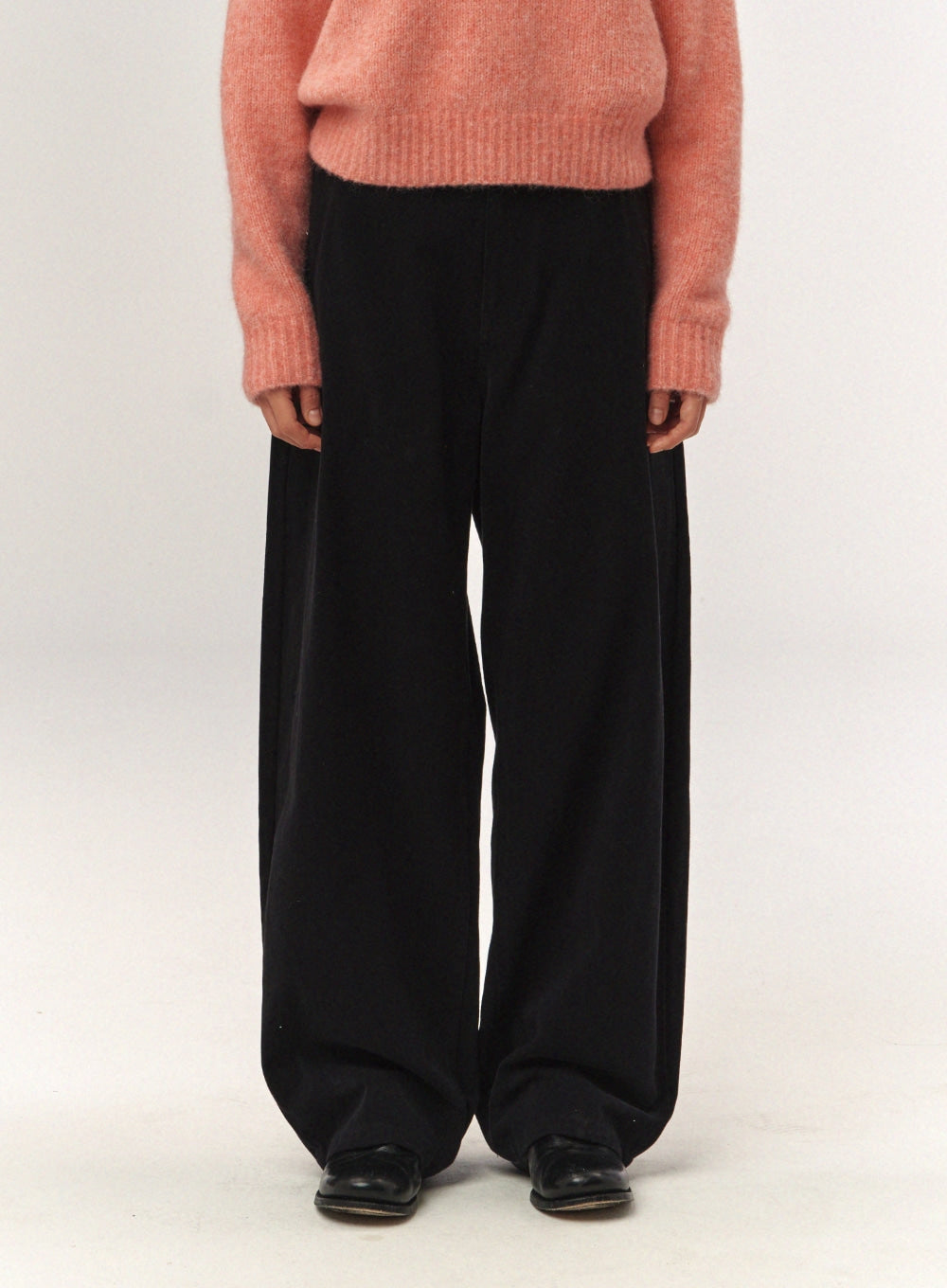 [satur] Teo Brushed Cotton Pants - Black