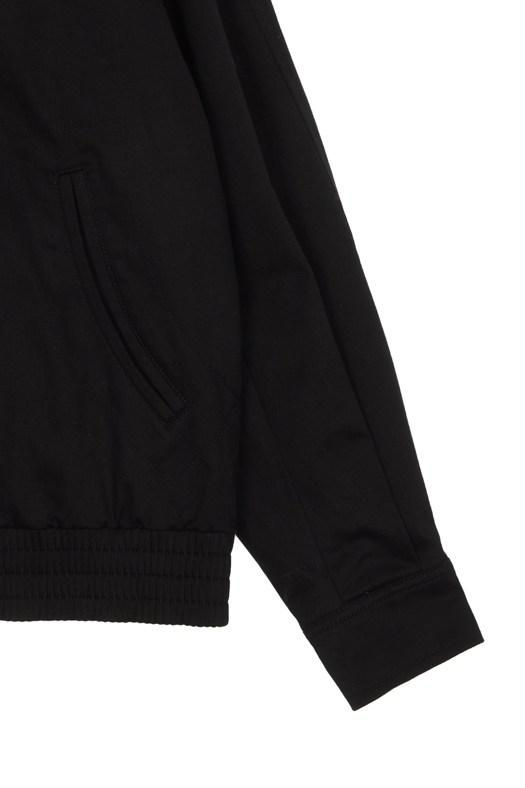[matinkim] COTTON BLEND COLLAR RELAXED BOMBER JACKET IN BLACK