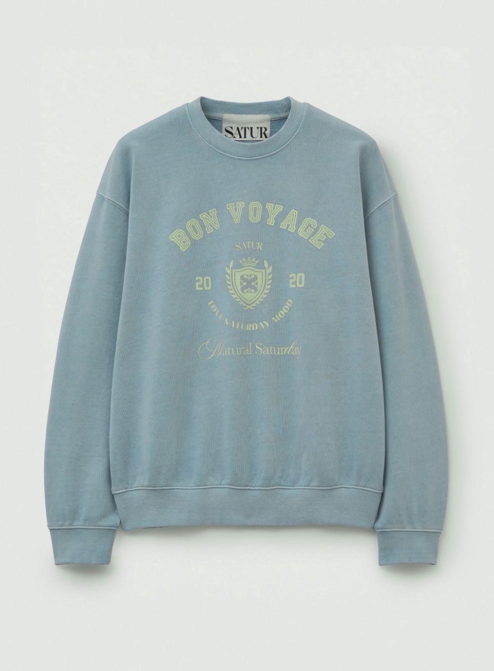 [satur] Bon Voyage Dyed Sweatshirt - Sky Blue