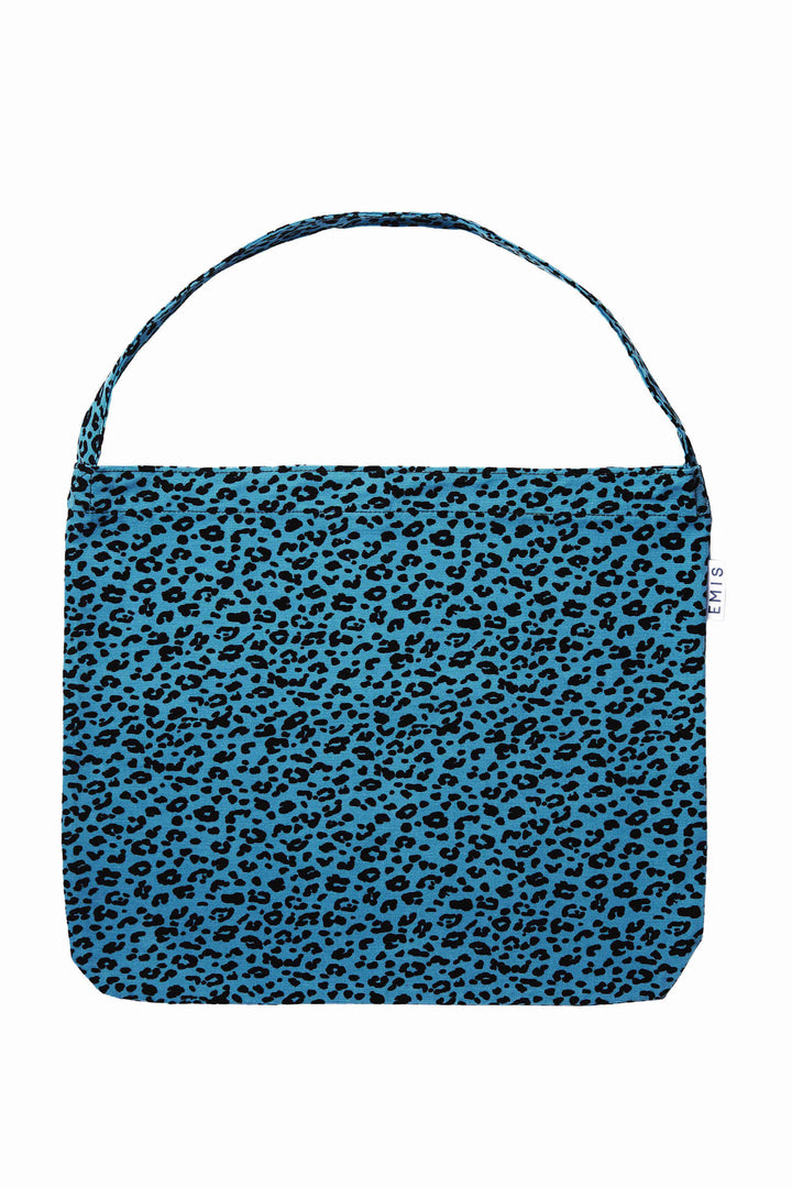 Emis 22Y Leopard Corduroy Eco Bag-Blue