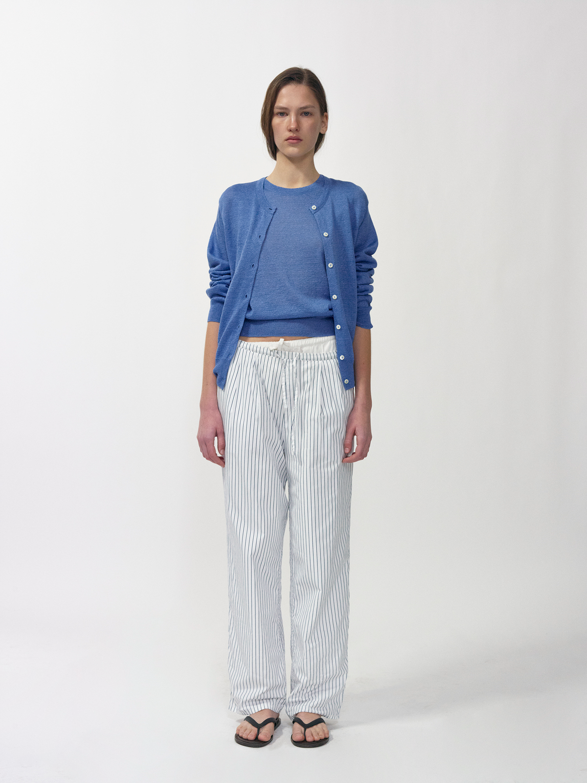Nothing Written Rola linen cardigan (Marine blue)