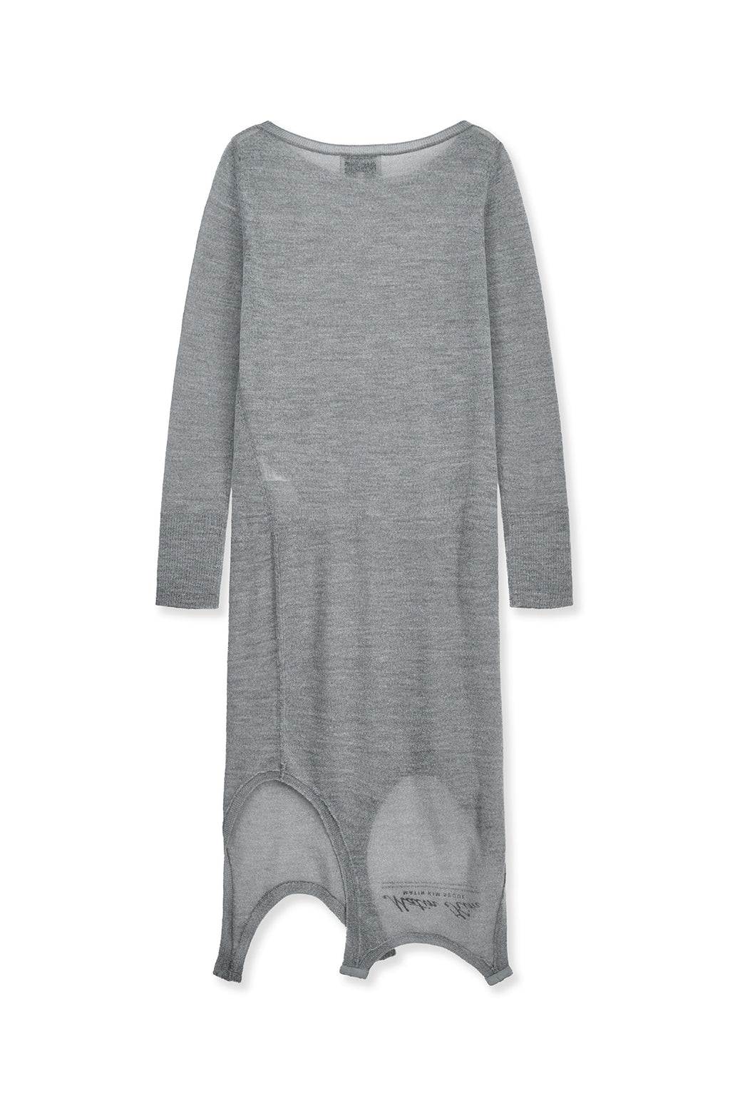 Matinkim Mohair Layered Knit Pullover IN Light Grey