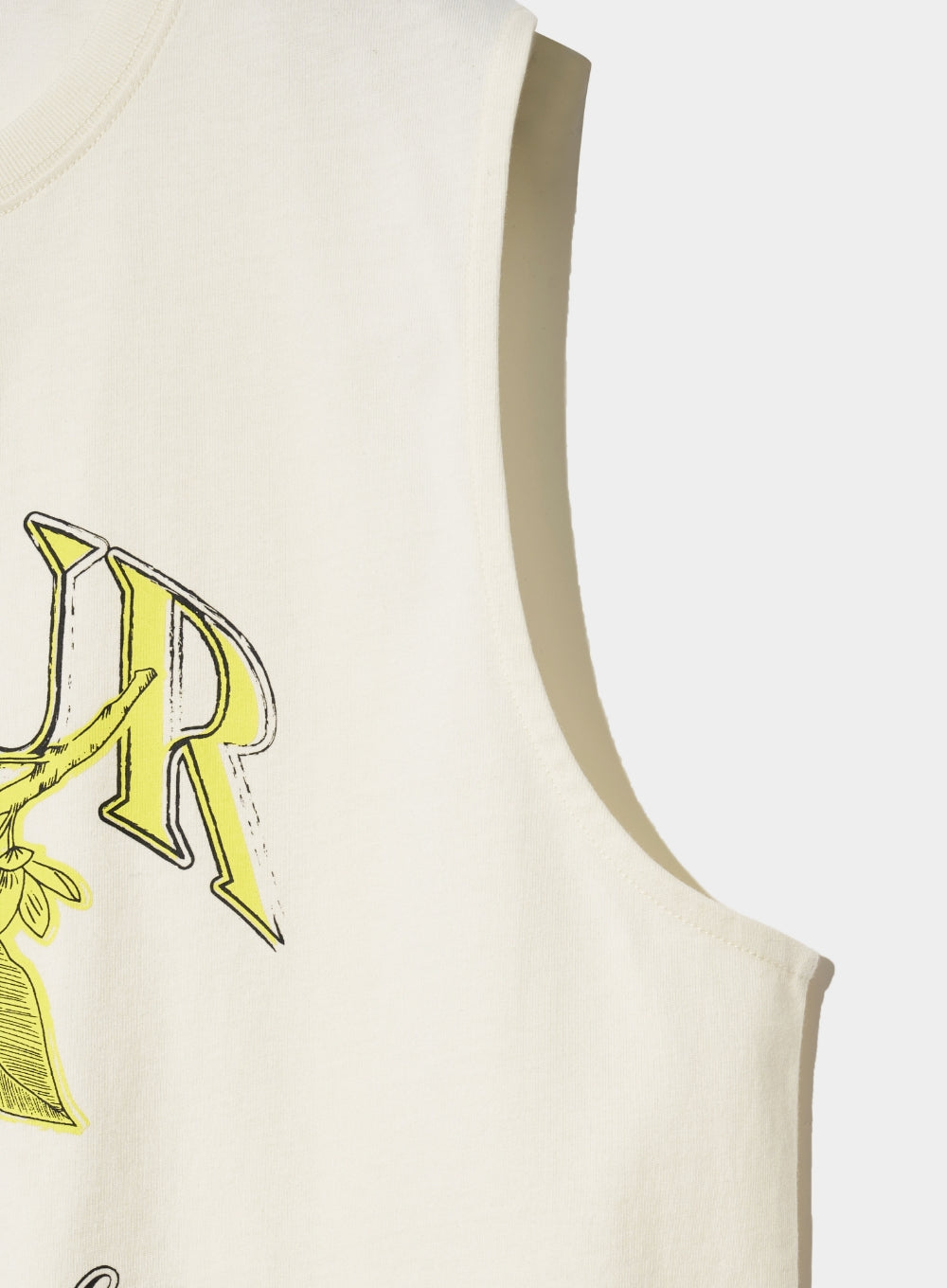 [satur] (W) Citron Summer Graphic Sleeveless - Retro Ivory