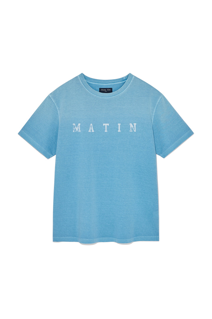 Matinkim Dying Point Logo Top For Men IN Blue