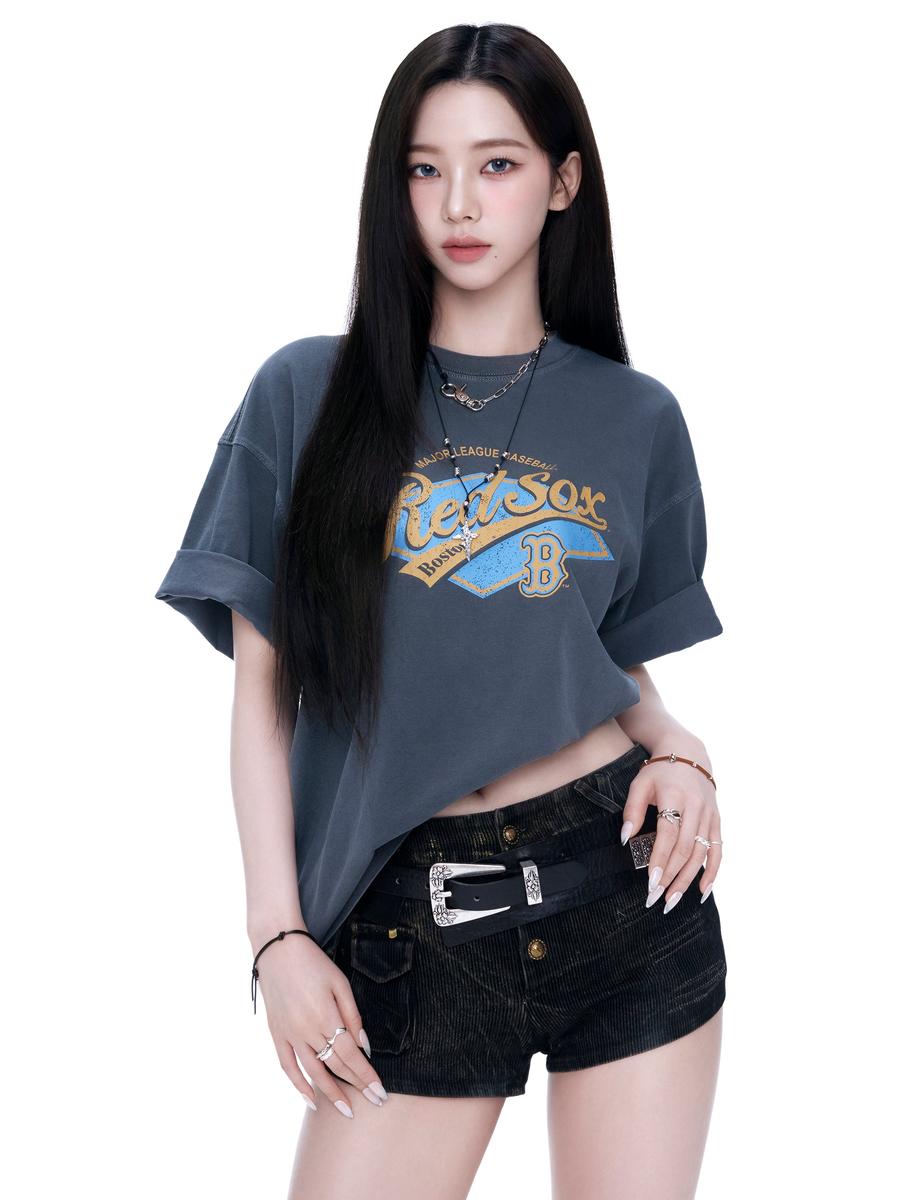 Karina's Pick: Boston Red Sox Varsity Vintage Wash Graphic Mega Overfit Tee